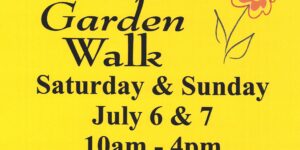 A flyer advertising the 2024 Amherst Garden Walk